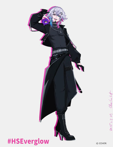 Gavis Bettel Everglow silhouette filled in with basic all black outfit